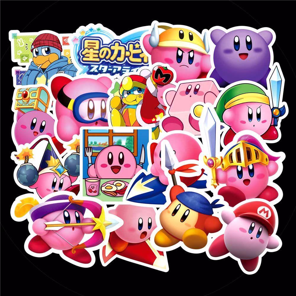 Agustin Kirby Star Kids Gift 50pcs/pack Scrapbooking Ally Stationery Stiker Untuk Koper Laptop Fans Koleksi Hadiah Stiker Anime