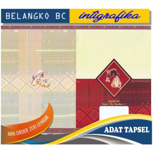 

blangko adat TAPSEL (hanya blangko saja)