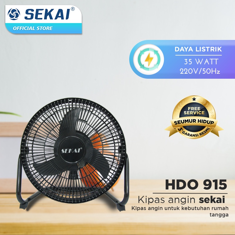 SEKAI Desk/Floor Fan 9 inch HDO915S Kipas Angin Meja Lantai HDO 915-S