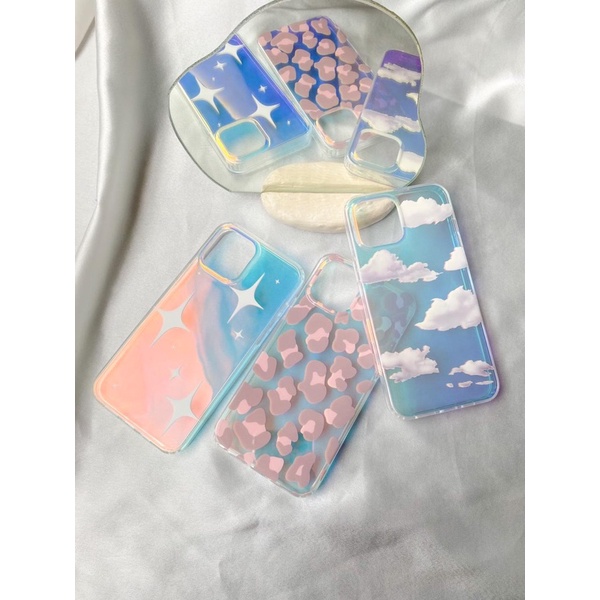 HOT CASE IRISCENDENT CLOUD 12PRO 12 PROMAX 13PROMAX 13 13PRO 11PROMAX 11 11 PRO XR XS XS MAX SOFTCASE PREMIUM RAINBOW (LENGKAP IPHONE 6 - 13promax)