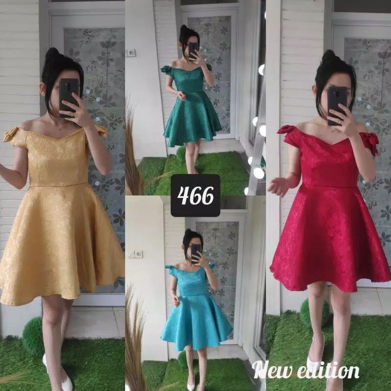 Dress SF733 dress pesta mini simple dress party fashion impor dress lucu remaja 733 dress bridesmaid