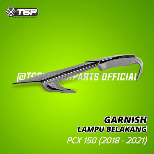 OTOMOTIF AKSESORIS MOTOR SP67 GARNISH LAMPU BELAKANG PCX 150 2018 2021 TGP AKSESORIS BLACK CHROME