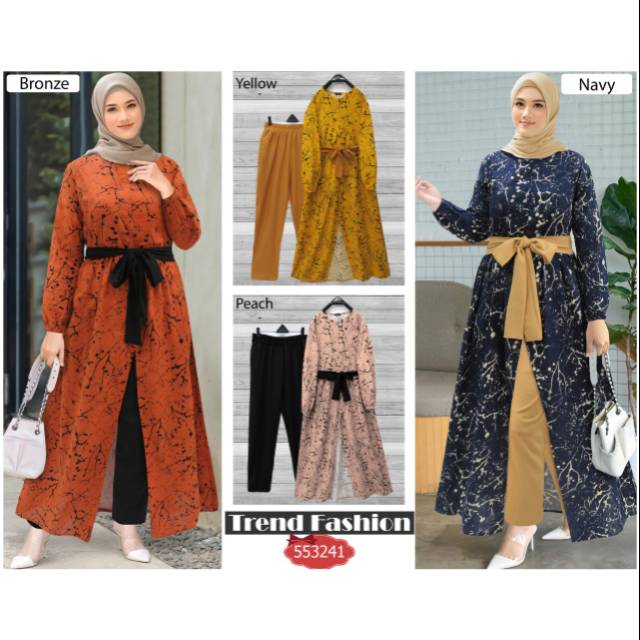 Setelan gamis extu/setelan extu 553241setelan bangkok