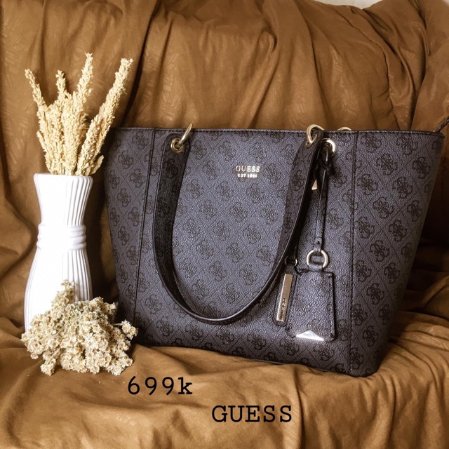 Preloved tas guess tote bag kantor office original ada dust bag paper bag