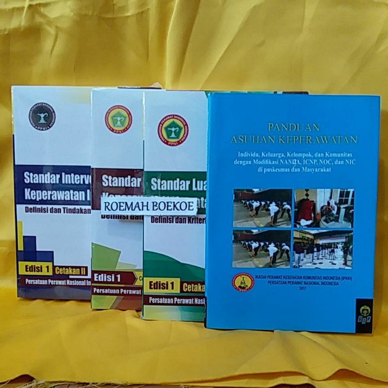 PAKET 4 BUKU SIKI, SDKI, SLKI, PANDUAN ASUHAN KEPERAWATAN TERLARIS