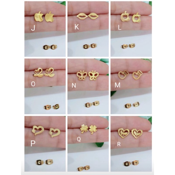 Rxiu88. Anting titanium wanita lapis titanium anti karat