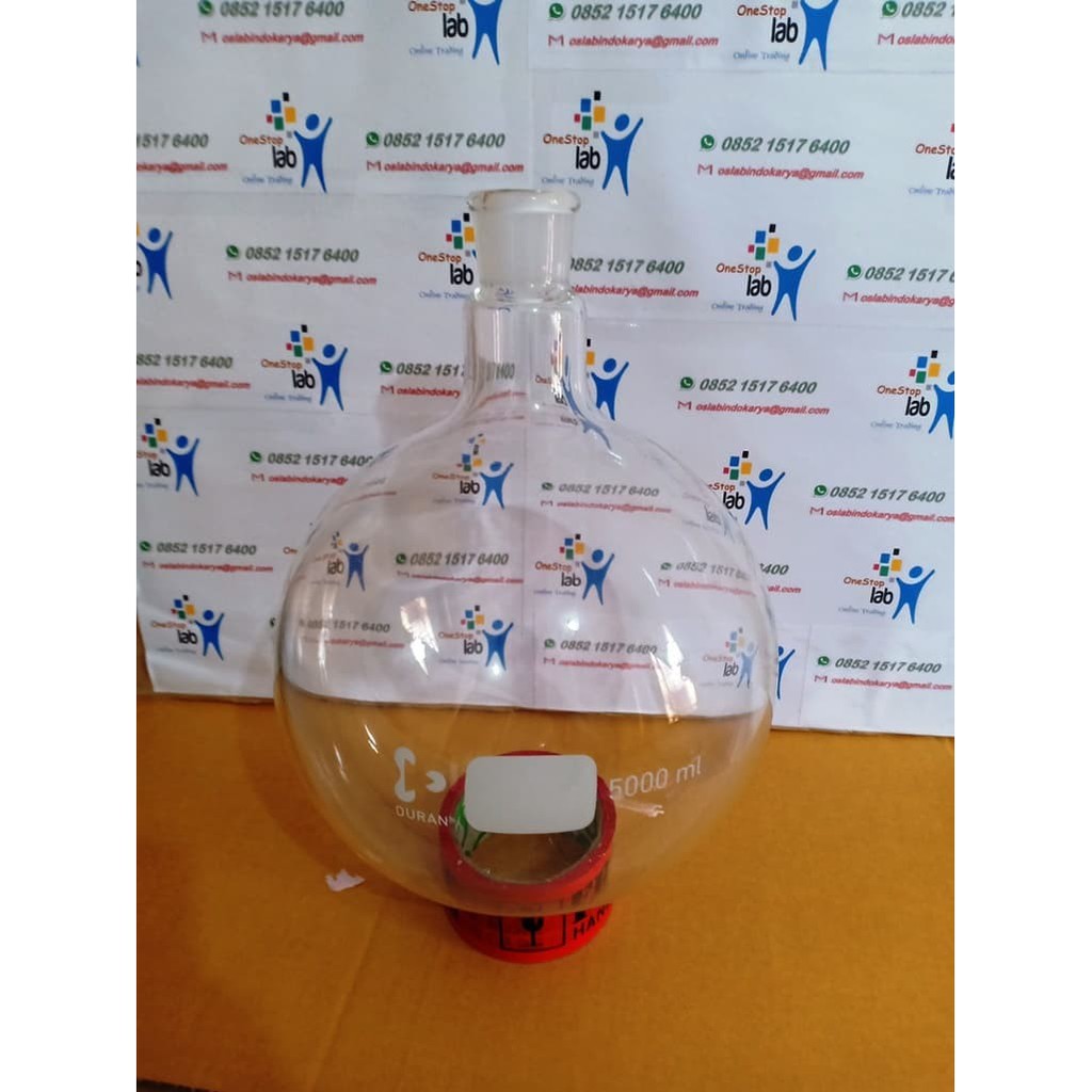 Jual DURAN Boiling flask 5000 ML with join NS 29/32 Labu Didih Kaca