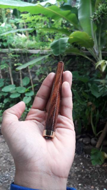 Pipa rokok kayu bertuah galih asem golden ring heksagon grade A