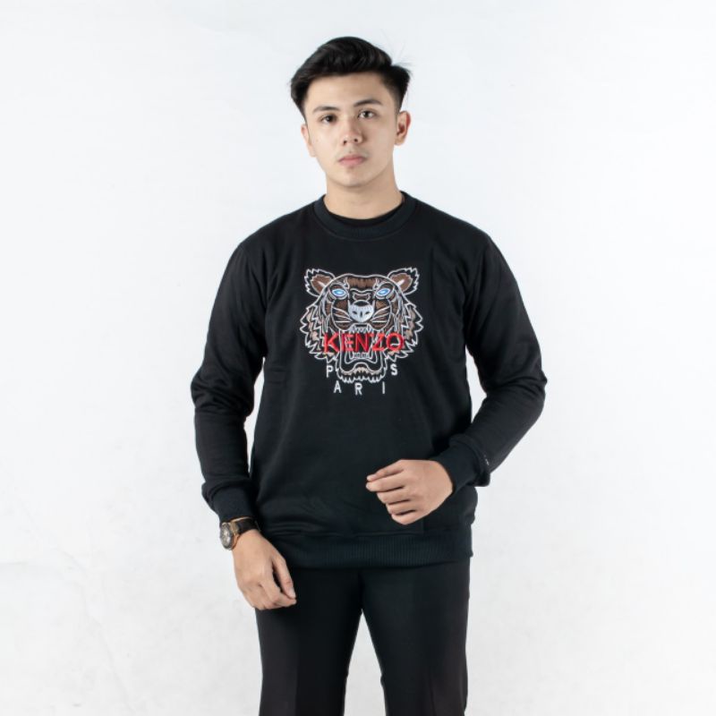 LepakSaleh-Crewneck Kenzo Harimau-Sweater Harimau Terbaru Full Bordir