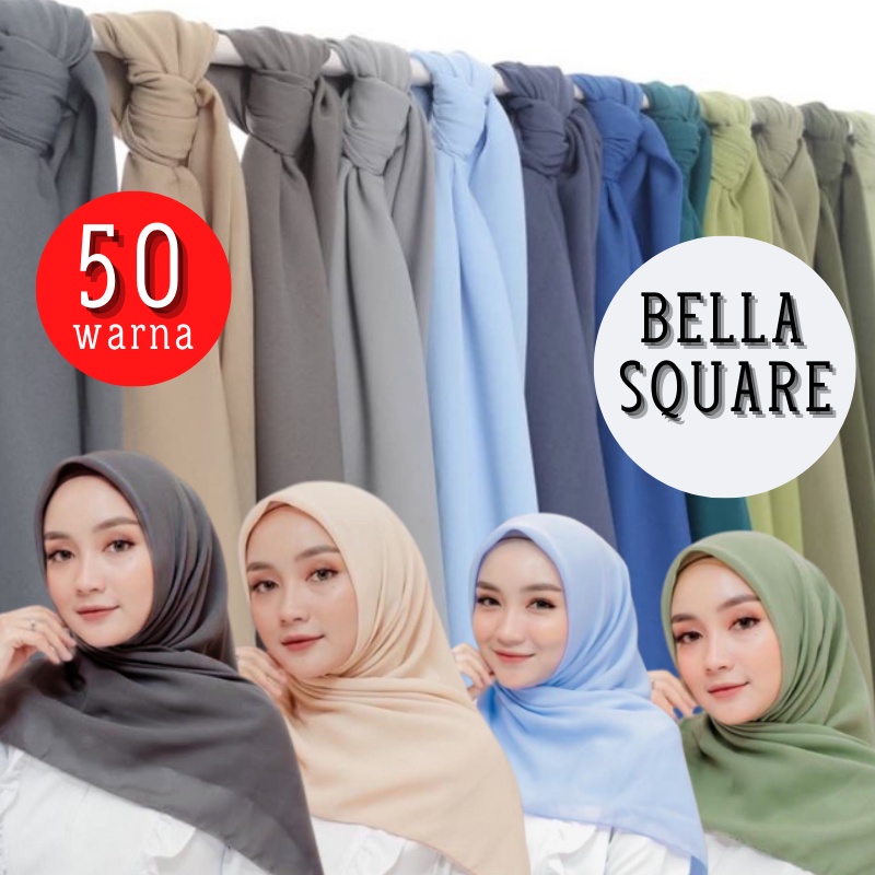 JILBAB BELLA SQUARE HIJAB SEGIEMPAT " 50 WARNA "POLYCOTTON PREMIUM
TERMURAH BELA SQUARE BISA COD