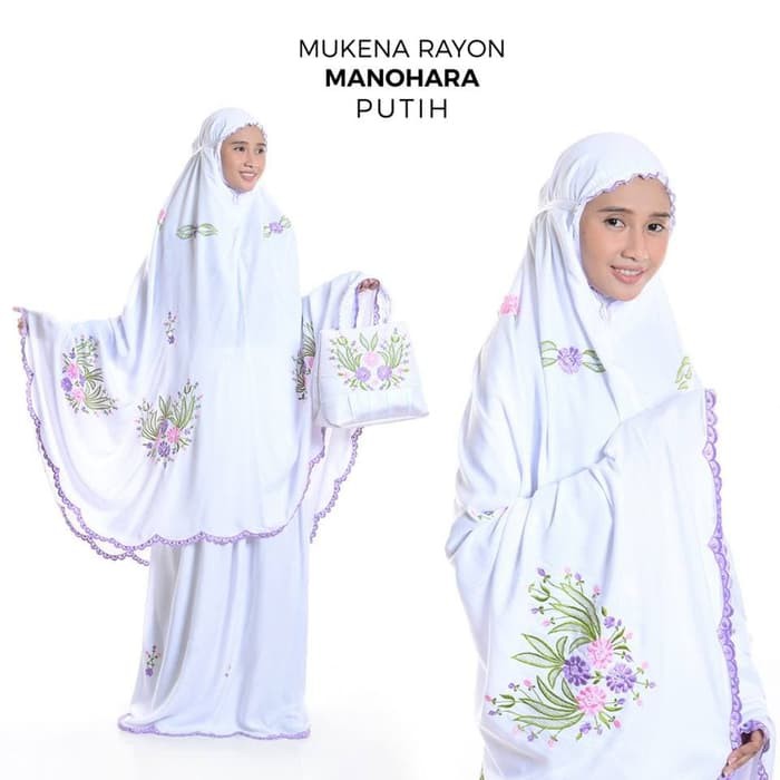 Mukena Cantik MUKENA DEWASA MANOHARA PUTIH