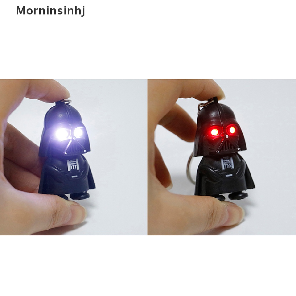 Mornin Star Wars Keyring Light Black Darth Vader Pendant Gantungan Kunci LED Untuk Hadiah Pria id