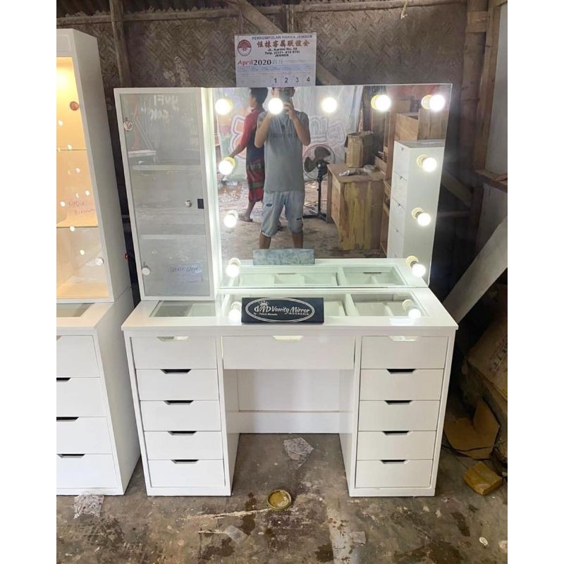 vanity mirror / meja rias / lampu rias / fullbody mirror / kaca rias / table 40