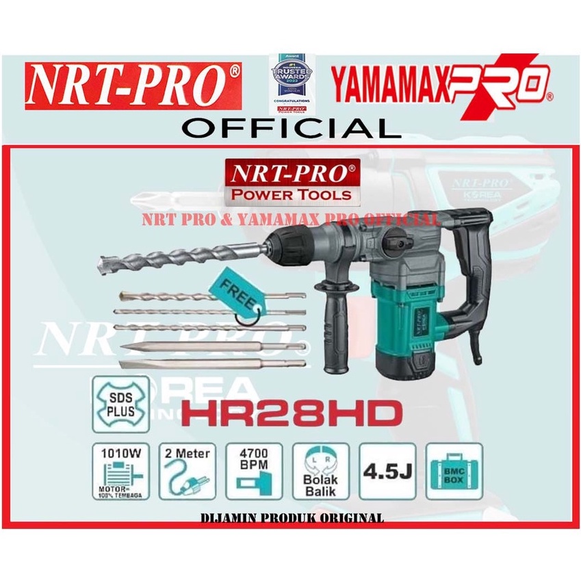NRT PRO HR 28 HD Mesin Bor Bobok Beton Rotary Jack Hammer Demolition HR28 HD HR 28HD HR28 HR 28