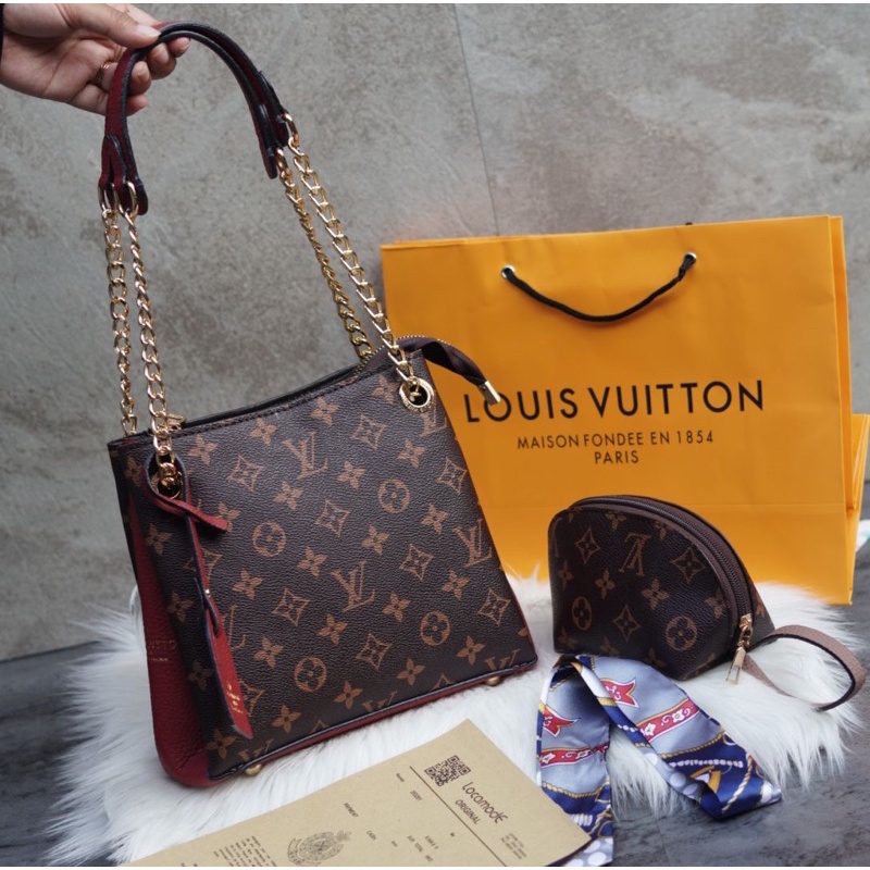 LV SURENE sz SMALL (free paper bag,bill,dompet,syal) uk.25x19