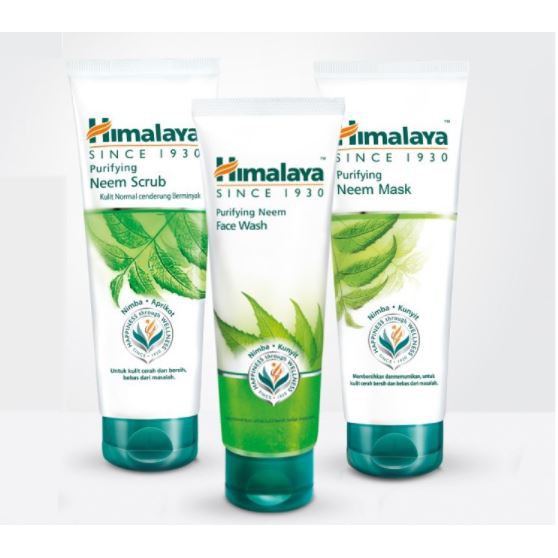 [BPOM] Himalaya Neem Mask Wash Scrub 50mL Purifying Face 100%Ori Facial Masker
