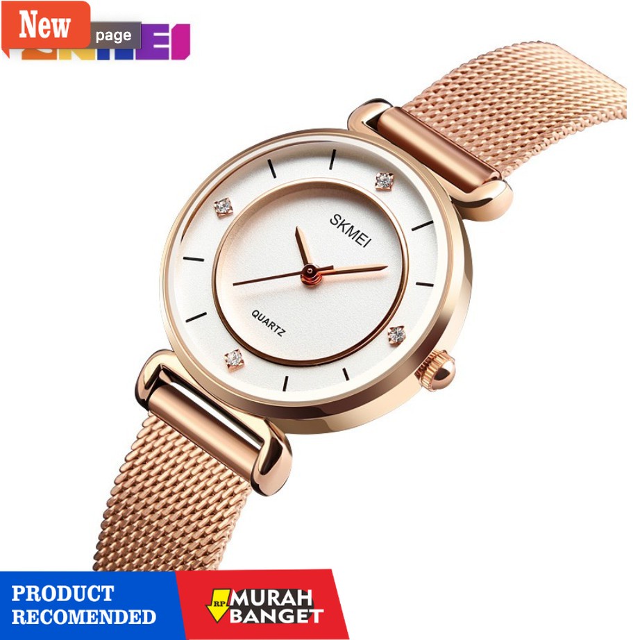 jam analog wanita terbaik- Jam Tangan Wanita / SKMEI 1330 Analog MESH / Jam Tangan Wanita Analog Ori