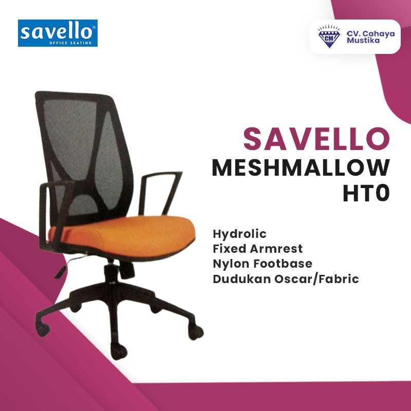 Kursi Manajer/Kursi Kantor/Kursi Kerja Putar/Kursi Putar/Kursi Kerja Malang Savello Meshmallow HT0