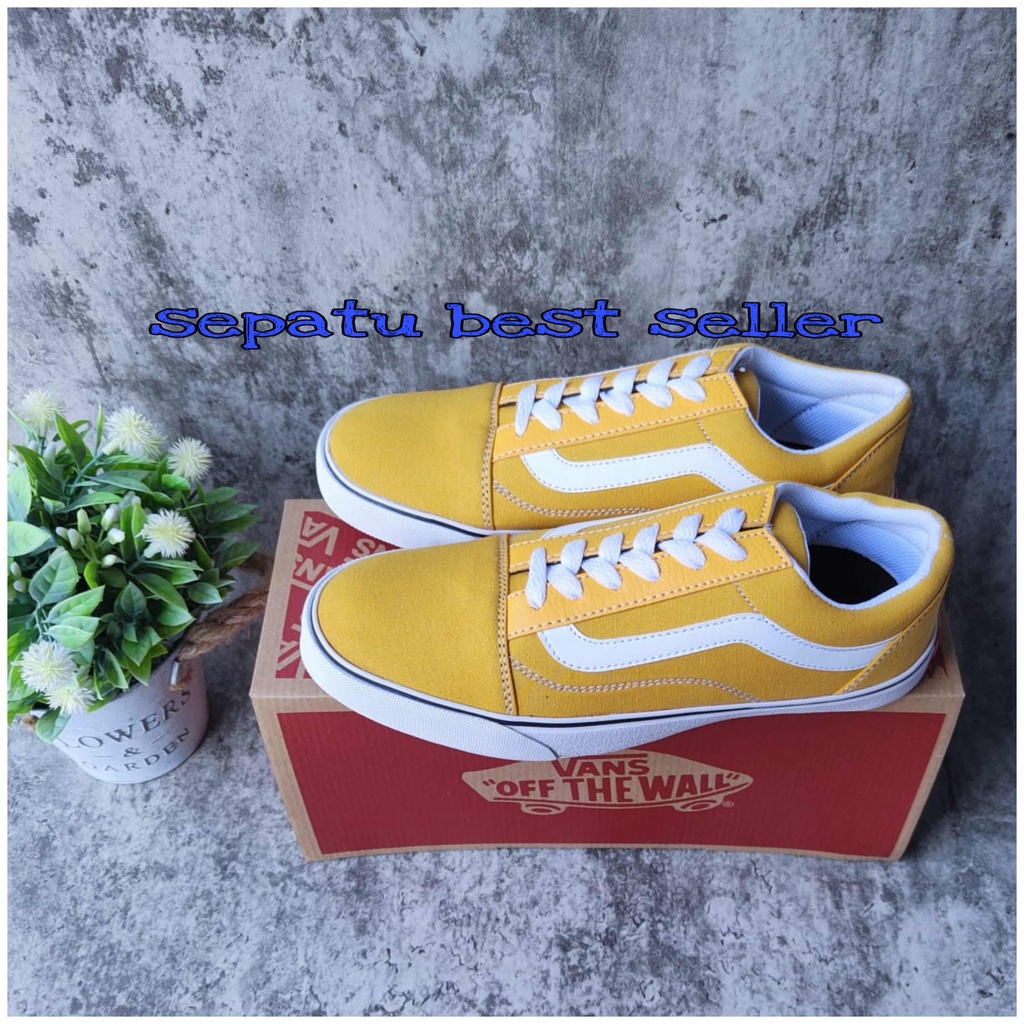 Siap Kirim Sepatu Sekolah Vans Era Authentic California Kuning Pria Wanita