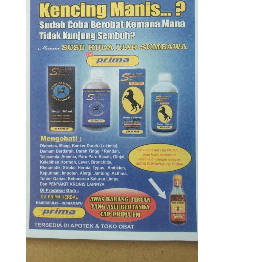 

10.10 Product HOT PROMO BESAR SUSU KUDA LIAR SUMBAWA PRIMA HERBAL ISI 500 ML ORIGINAL