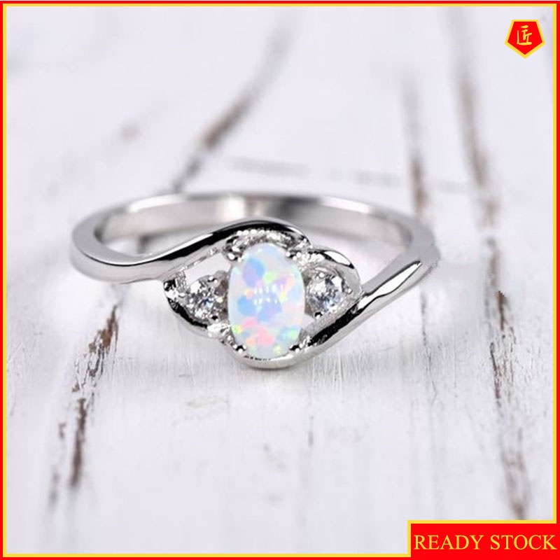 [Ready Stock]Fashion Elegant Opal Birthstone Ring