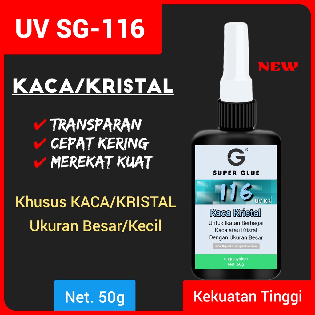 

(50g)Lem UV Kaca/Lem UV Kristal/Lem KK 116 (Mampu Untuk Permukaan Ikatan yang Besar)