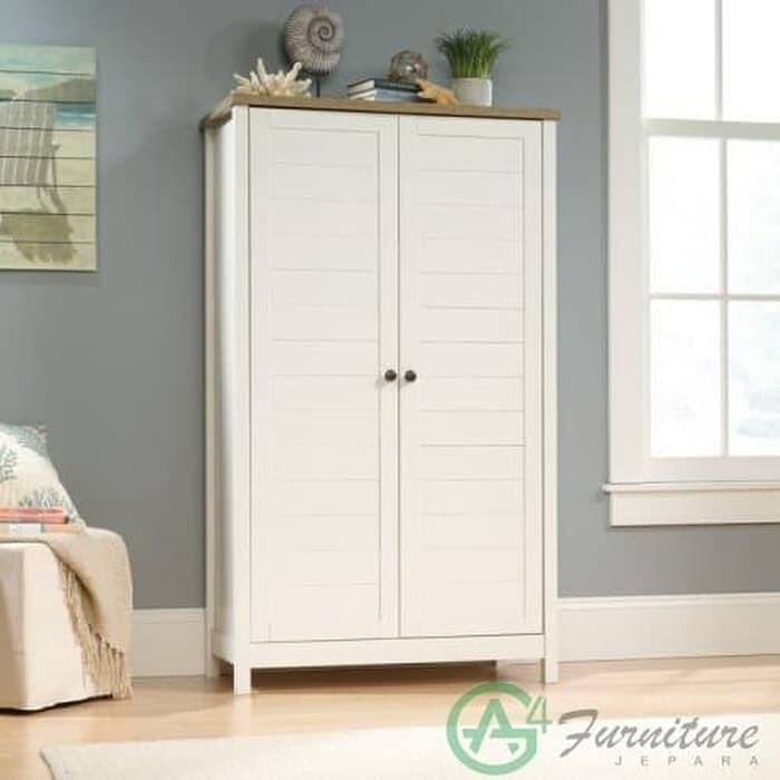 Lemari Pakaian Anak 2 Pintu Grado Kayu Mahoni