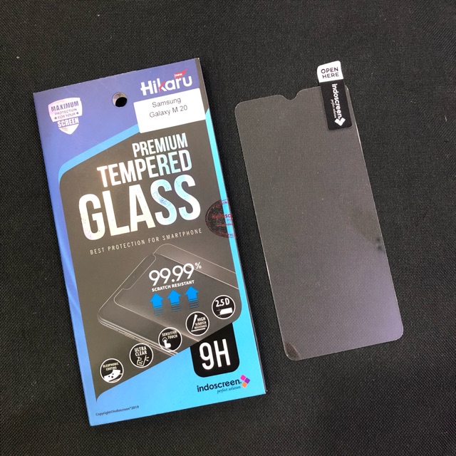 Anti Gores Tempered Glass Samsung M20 Indoscreen hikaru