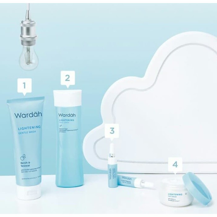 PR0MO WARDAH LIGHTENING FACIAL FACE SCRUB wajah utk cuci muka dan memutihkan