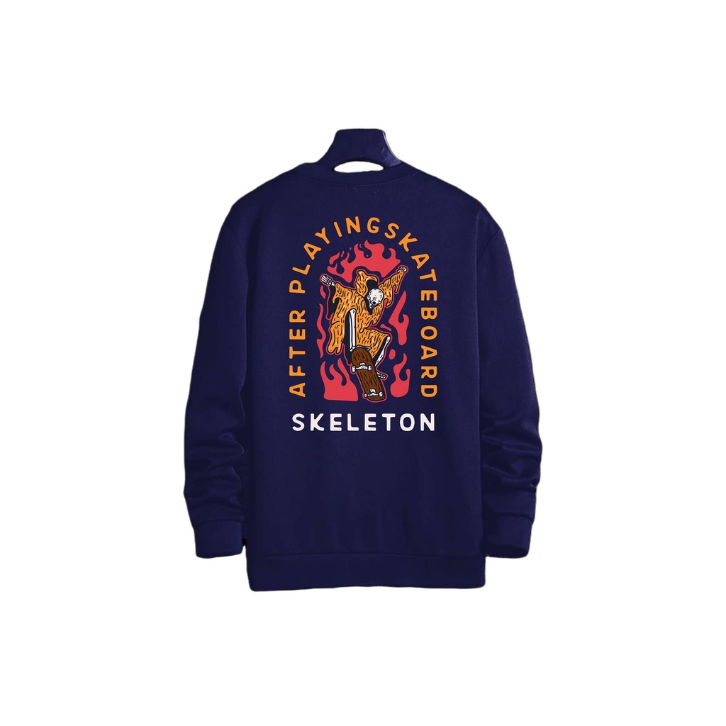 Skeleton Crewneck Sweater Fleece Size M - XXL