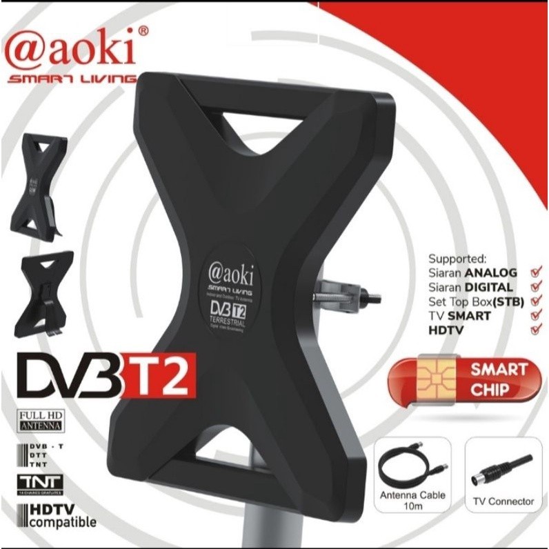 AOKI Antena TV Digital DVB-T2 Booster penguat sinyal AT5000 ORIGINAL