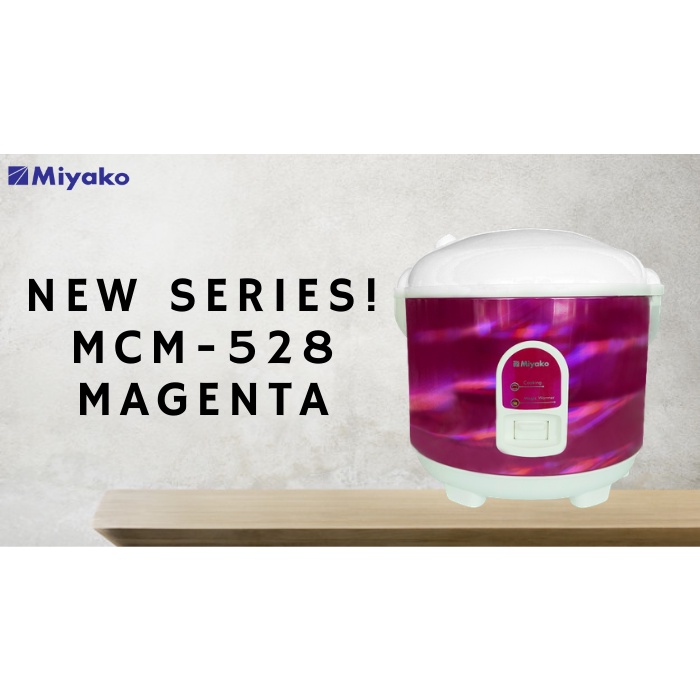 RICE COOKER MIYAKO MCM 528 Magenta Silver Black Hitam