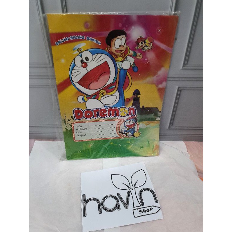 SAMPUL BUKU TULIS-Fancy Doraemon KWART