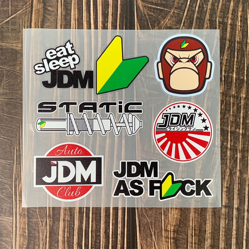 6-9 Pcs Stiker Vinyl Motif Tulisan EAT SLEEP RACE REPEAT Tahan Air Untuk Motor / Mobil / Laptop