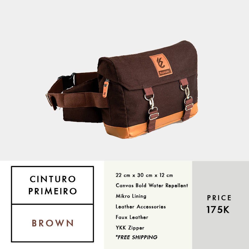 CINTURO PRIMEIRO - Tas canvas selempang pinggang kecil praktis unik hip - Esgotado Waist Bag