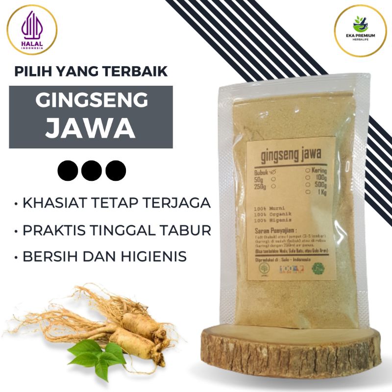 

GINGSENG JAWA BUBUK Ginseng Asli Organik Rempah Rempah Kering Murni Khas Minuman Ramuan Herbal Jamu Tradisional Penambah Stamina Pria Vitalitas