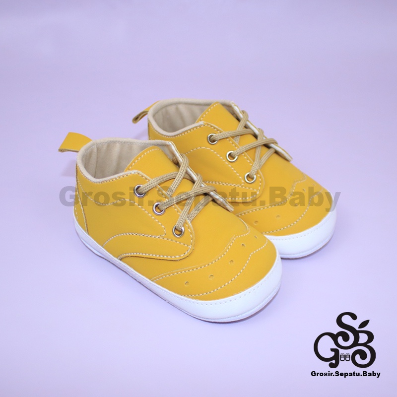 Prewalker - Sepatu Bayi - Baby Shoes | 2-12 bulan | casual BRAGA KUNYIT polos ringan &amp; fleksibel