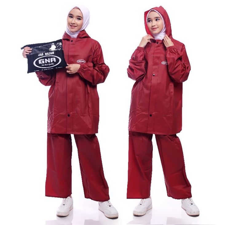 JAS HUJAN, RAINCOAT PRIA WANITA TERBAIK BY GNA ORIGINAL BAHAN PVC 025 TEBAL LENTUR