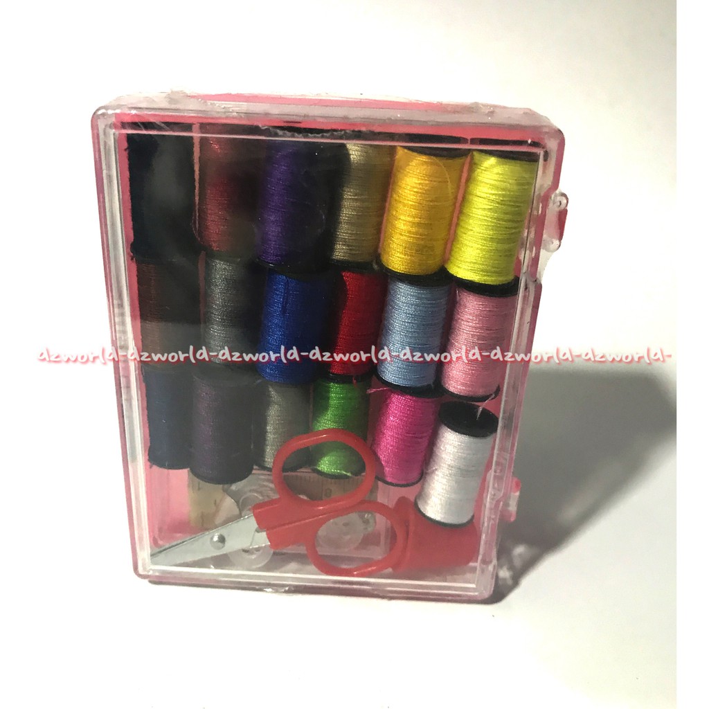 Benang Set Lengkap Dengan Jarum Dan Benang Warna Warni Sewing Kit Box Sewing Thread Peralatan Menjahit Alat Jahit