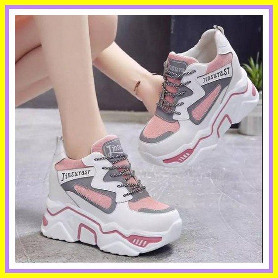 Sepatu Sneakers Wanita  Korea Sepatu Sekolah Warna Hitam Mns-01 Sepatu Sneaker Wanita Ub 34