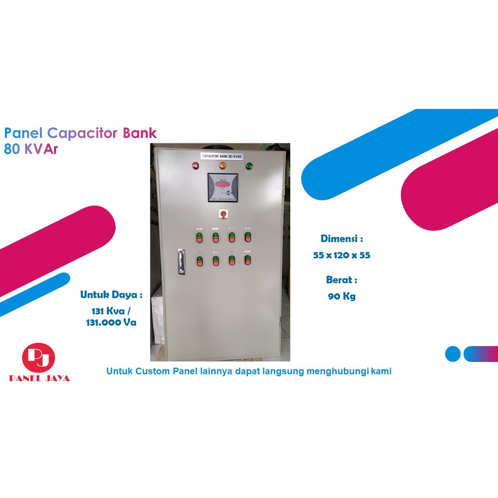 Panel Kapasitor Bank 80 KVAr (Panel Capacitor Bank Perbaikan Cosphi)