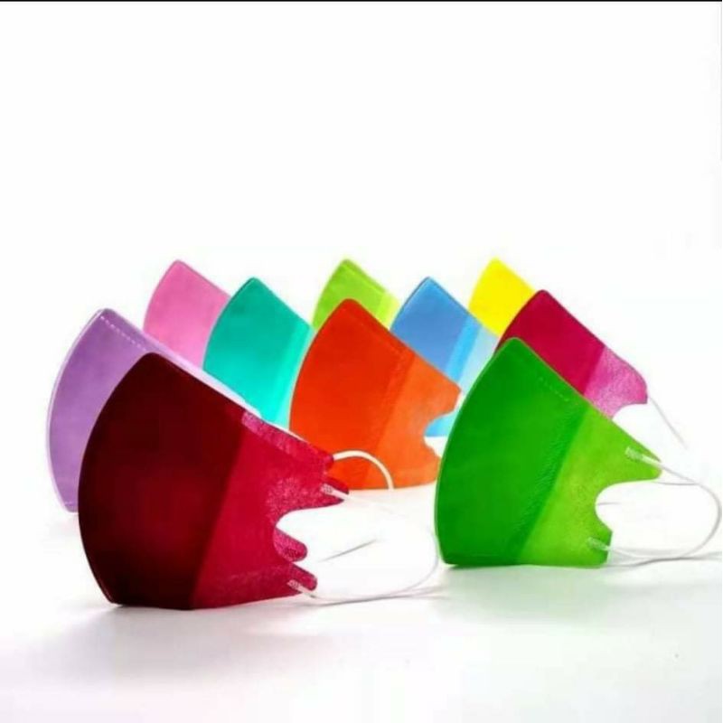 Masker duckbill dewasa rainbow careion isi 50pcs