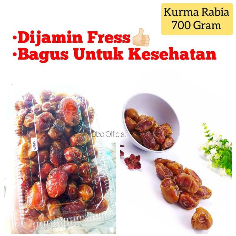 

Kurma Rabia Madina 700 Gram Kurma Basah Manis Daging Tebal Promo Kurma Nabi Murah