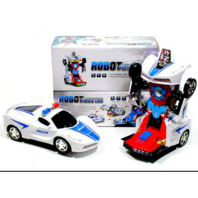 Mainan Mobil Robot Police Car
