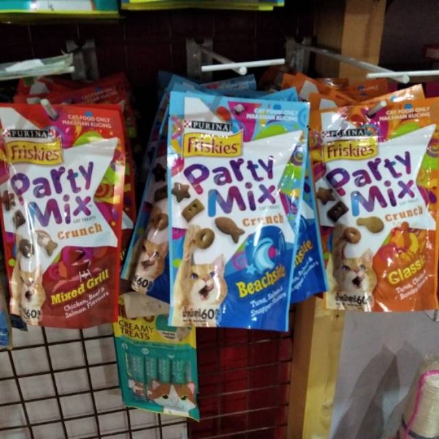 Snack Kucing FRISKIES PARTY MIX 60 GRAM ALL VARIANS