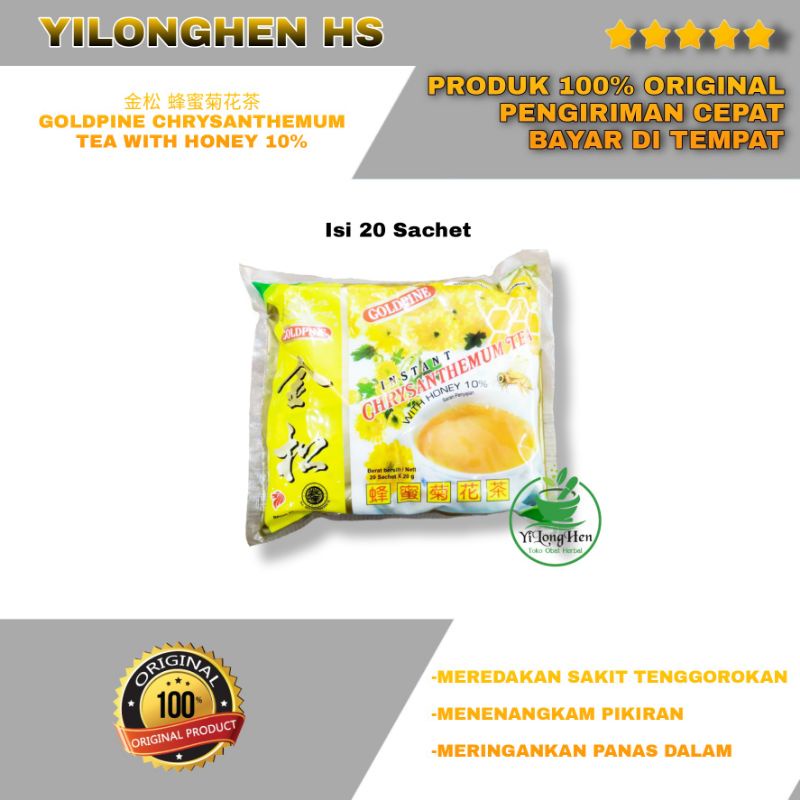 

Goldpine Chrysanthemum Tea With Honey Isi 20 Sachet Teh Bunga Chrysan - Krisan - Panas Dalam