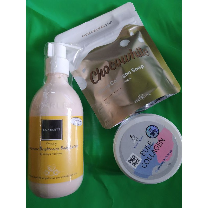 PAKET BODY SCARLETT WHITENING / PEMUTIH BADAN / PENCERAH BADAN BPOM HALAL MUI
