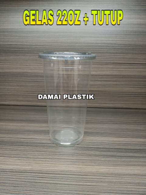 Gelas / Cup 22oz + Tutup Cembung 22 oz