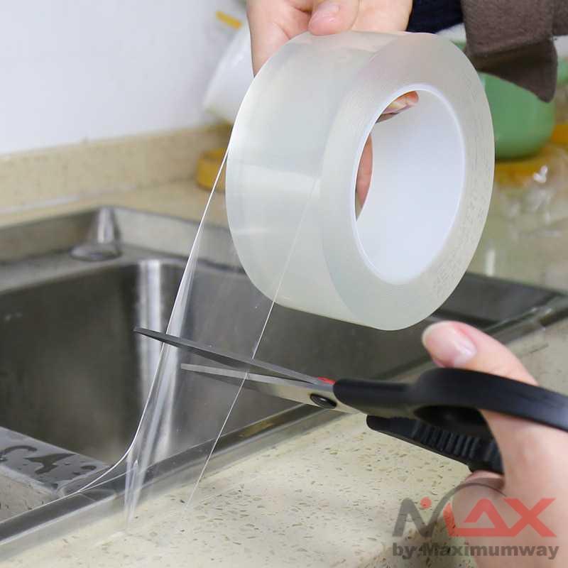 Lakban Waterproof Dapur Kitchen Sink Seal Tape Panjang 3 Meter 5 Meter - Transparent TaffPACK Lakban anti air anti noda anti minyak menutup sela sela pojokan basah selotip penutup bolongan TapeYK-468