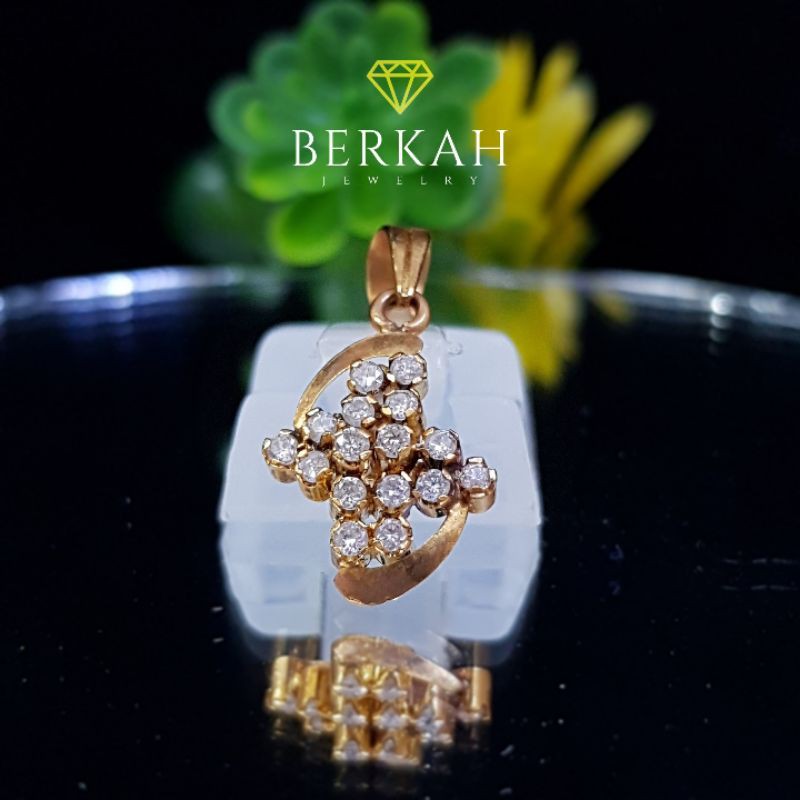 Promo Liontin emas berlian asli natural diamond